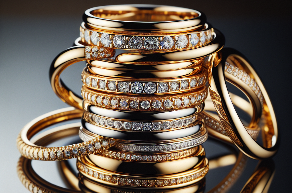 Diamond and Gold Stackable Rings for a Stylish Look