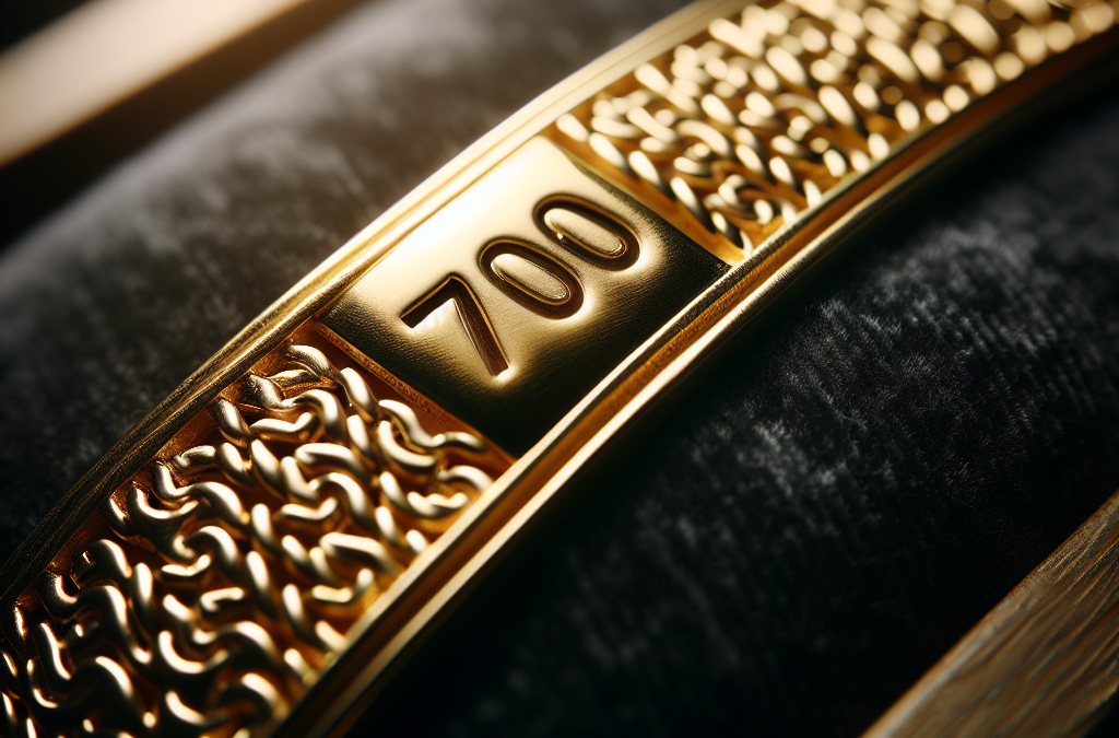 What does 750 stamped on a gold bracelet mean?