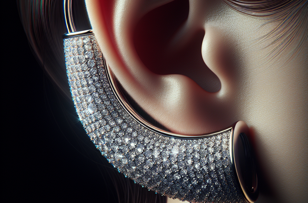 How are diamond cuff earrings styled?