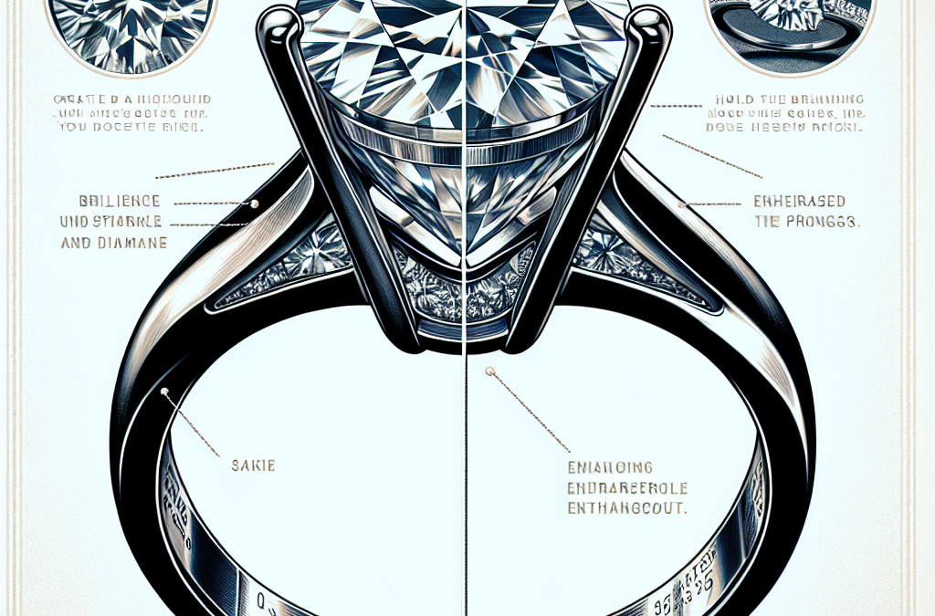 How do prongs affect a diamond engagement ring?