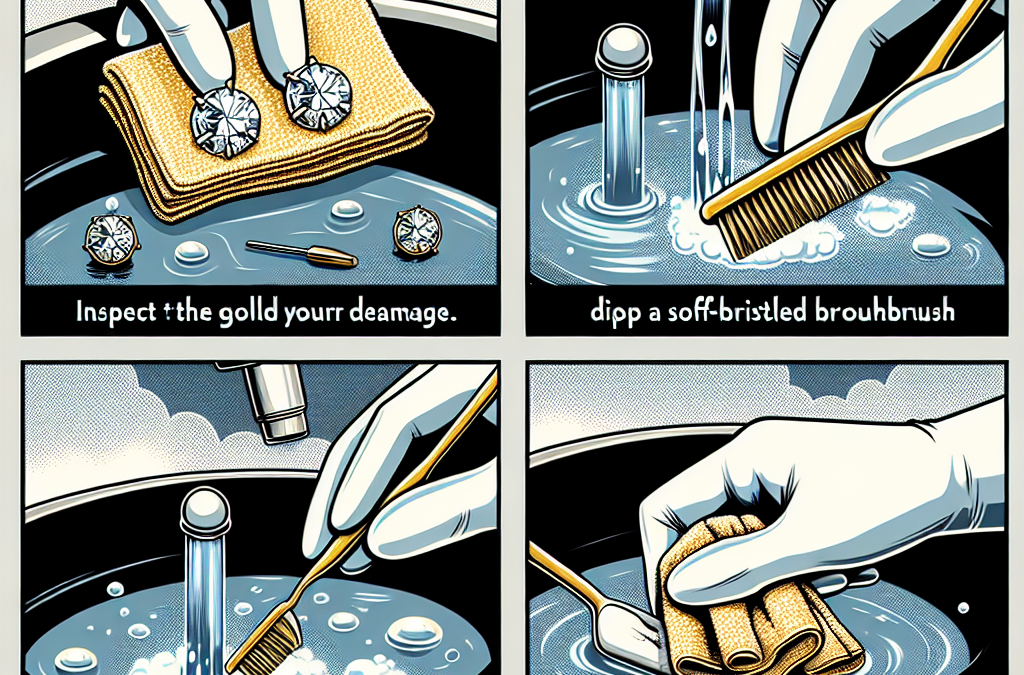 How do you care for gold and diamond earrings?