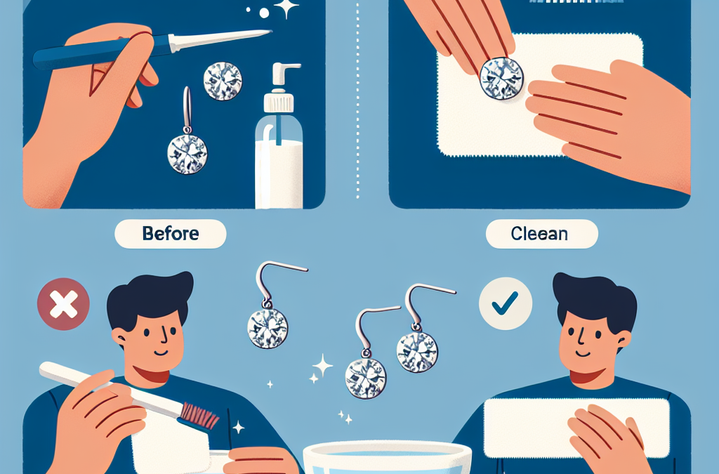How do you clean diamond earrings at home?