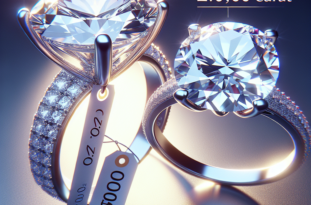 How does a 2.0 ct diamond engagement ring compare in sparkle and value?