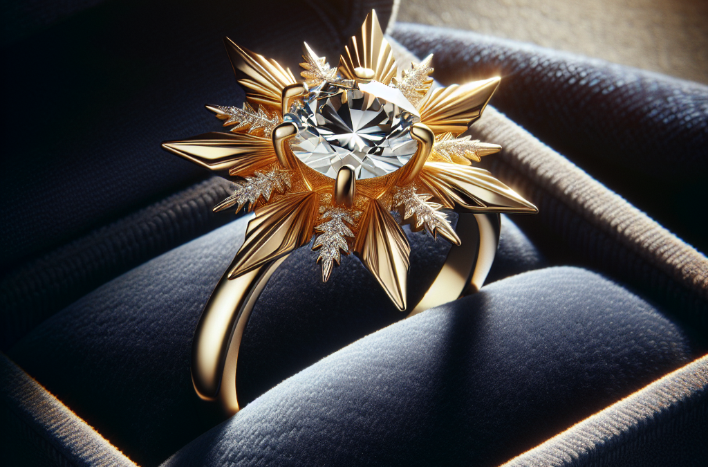 How to style a gold ring with a diamond for engagement?