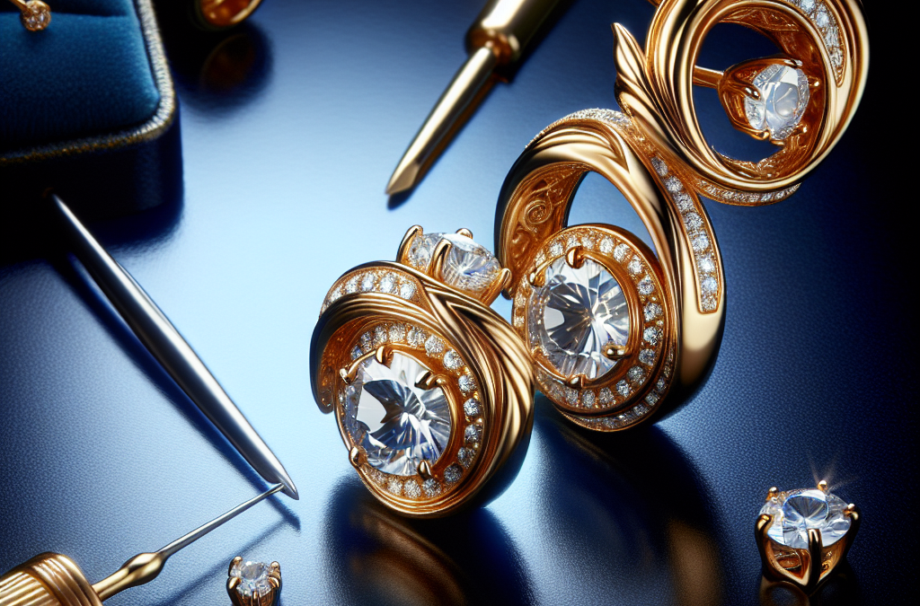 What are 14k gold diamond earrings?
