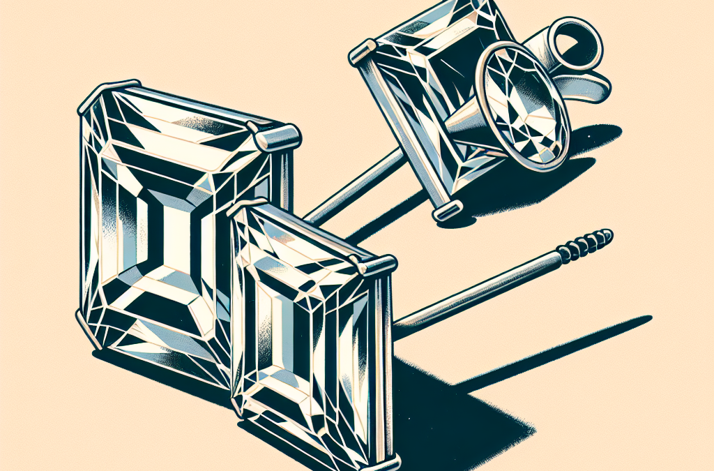 What are asscher cut diamond earrings?