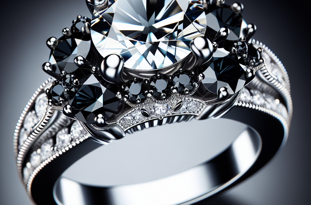 What are black diamond accent engagement rings?