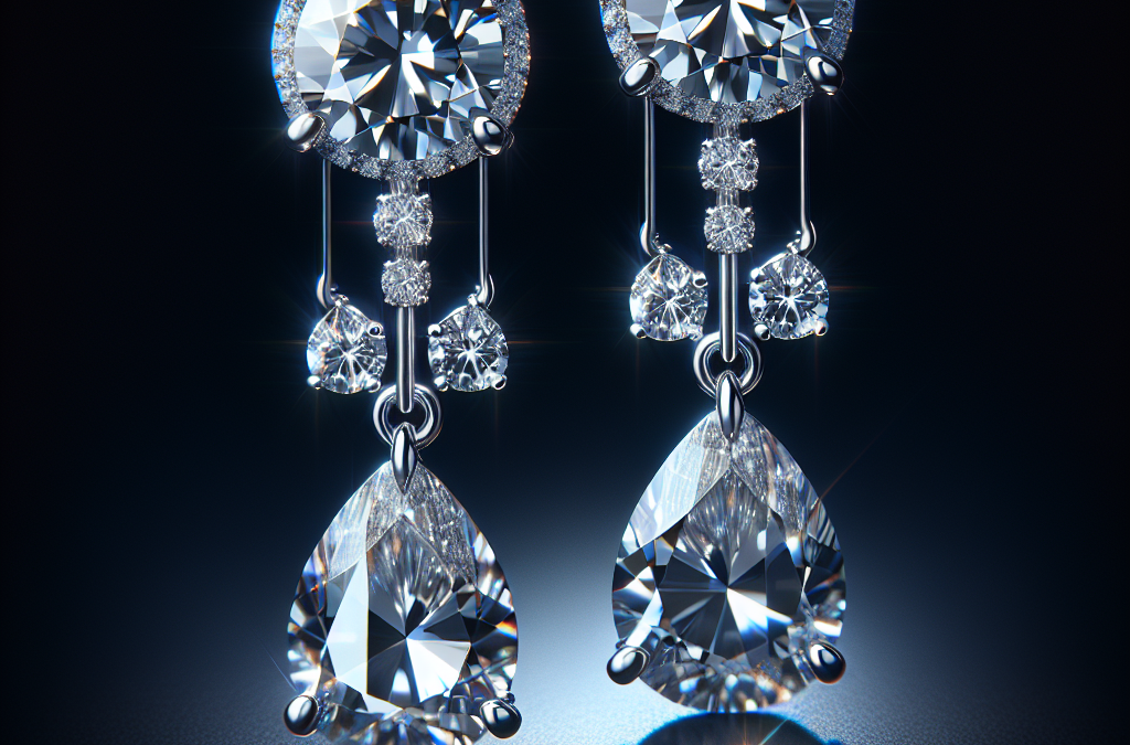 What are diamond drop earrings in white gold?