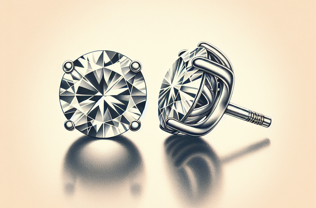 What are flat back diamond stud earrings?