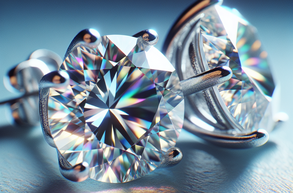What are manufactured diamond stud earrings?