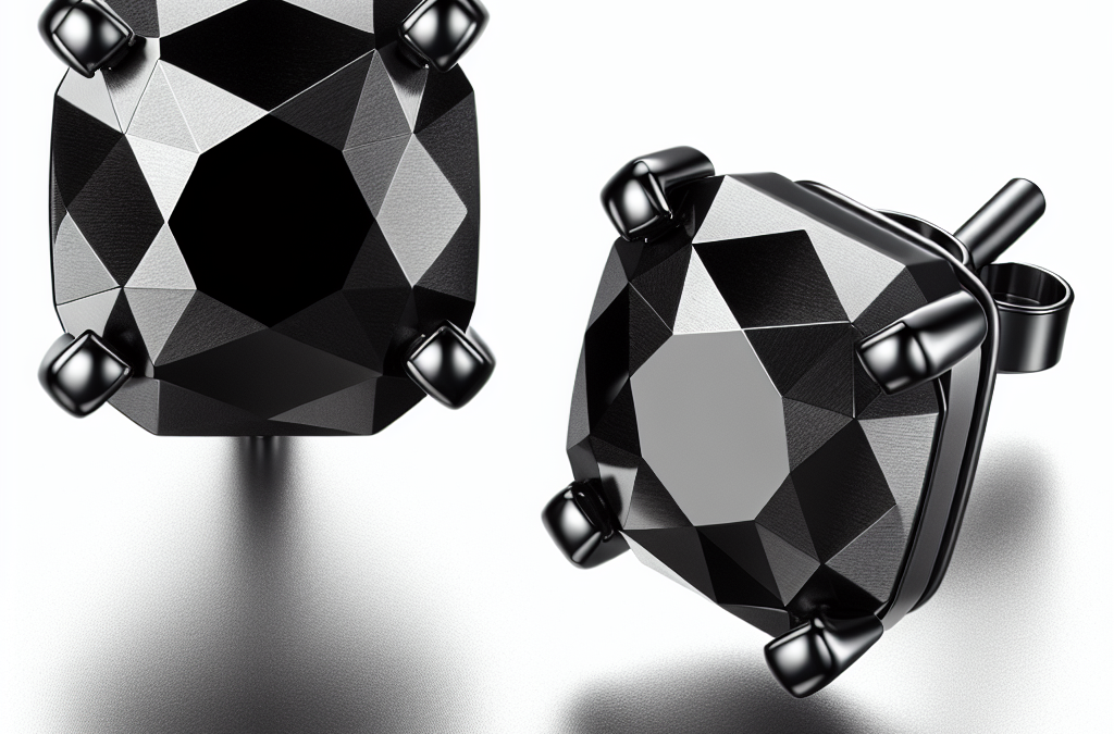 What are men’s black diamond earrings?