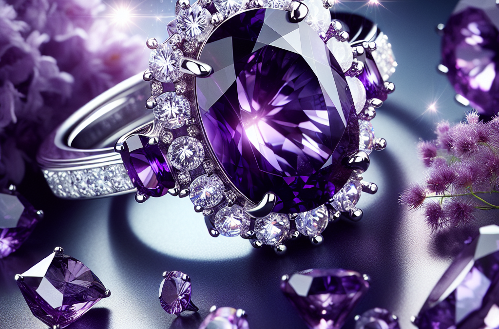 What are the benefits of choosing an amethyst and diamond engagement ring?