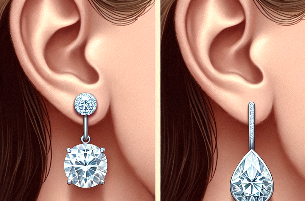 What are the differences between diamond stud and drop earrings?