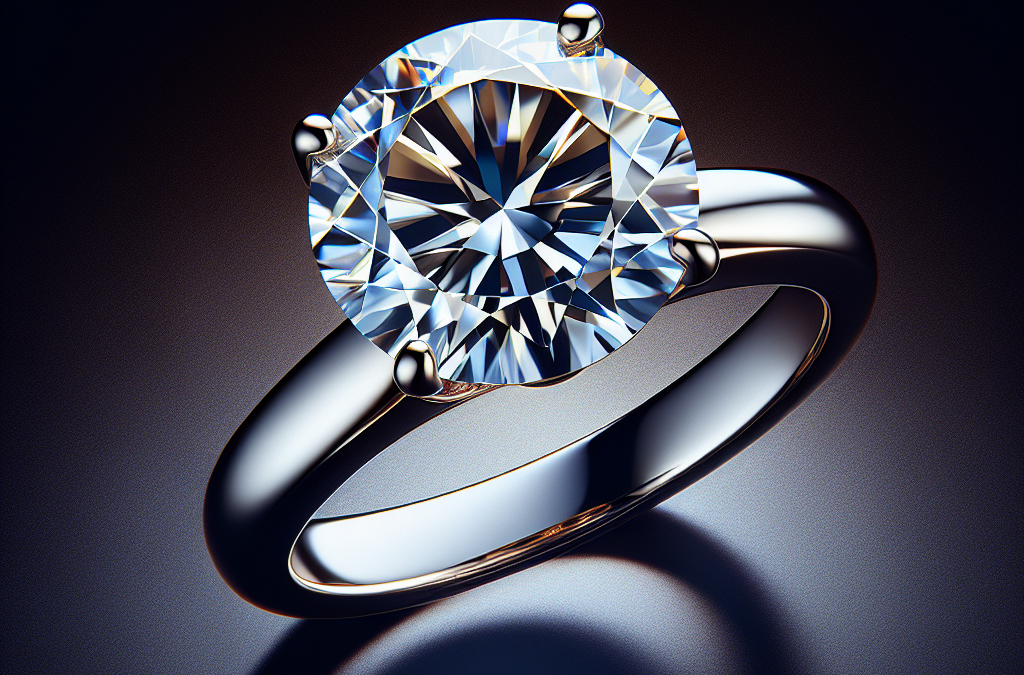 What defines a brilliant round diamond engagement ring?