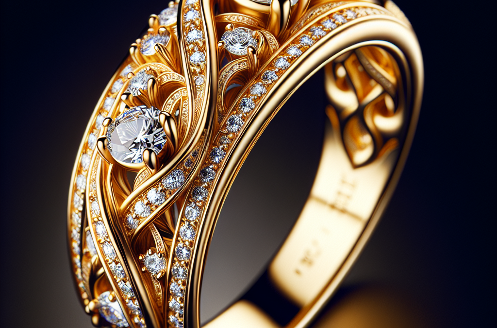 What is a 14kt yellow gold diamond ring?