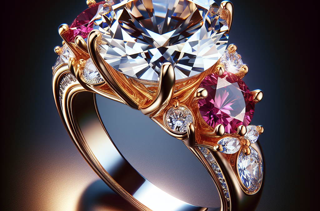 What is a diamond ring with pink sapphire?