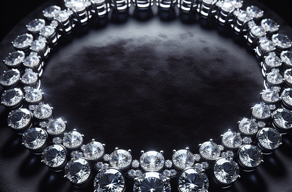 What is a lab grown diamond tennis necklace?