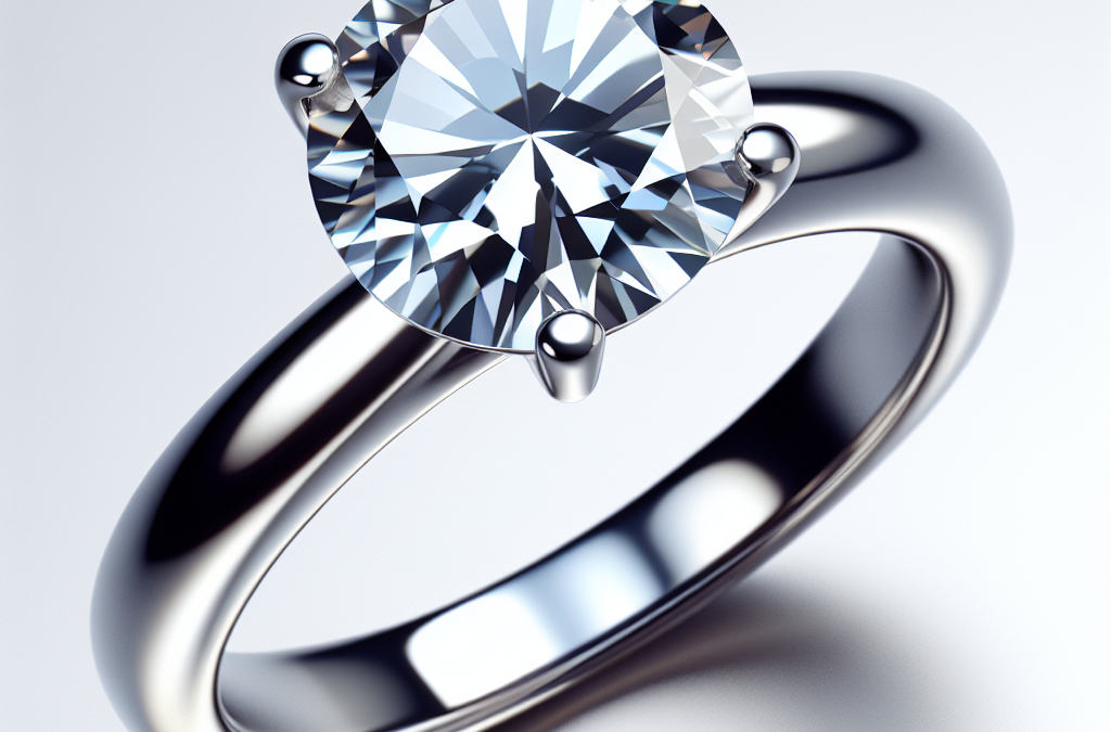 What is a platinum solitaire diamond engagement ring?