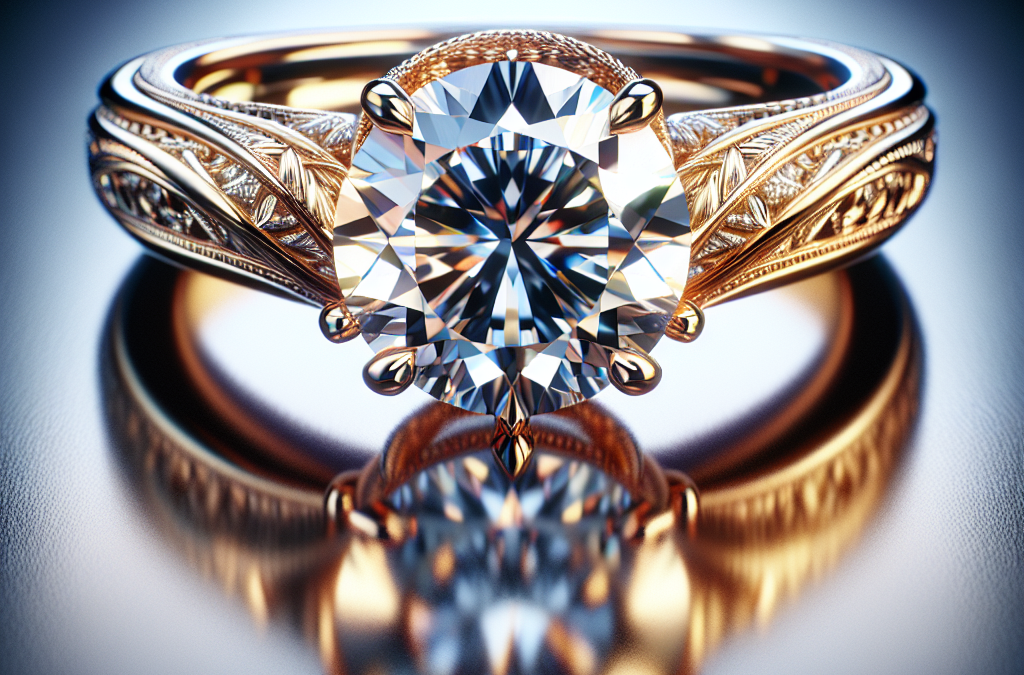 What is an engagement ring with a lab created diamond?