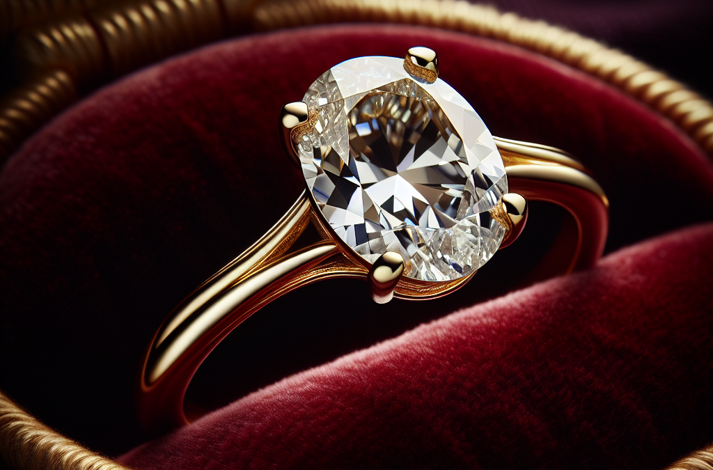 Why choose a gold band oval diamond engagement ring?