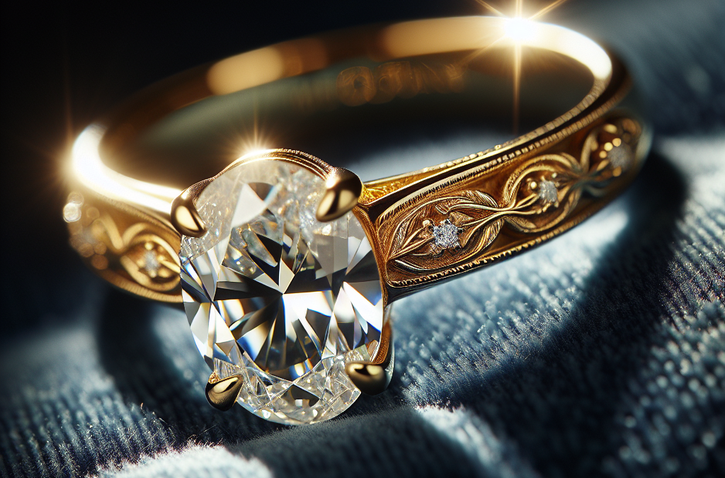 Why pick a gold band oval diamond engagement ring?