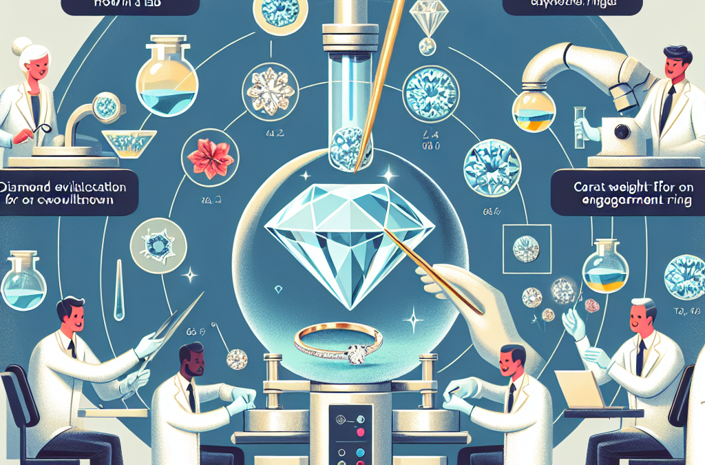 How are lab grown diamonds graded for engagement rings?