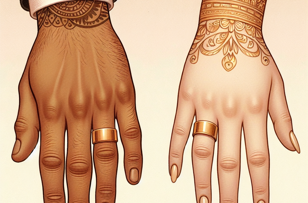 How are wedding bands traditionally worn?