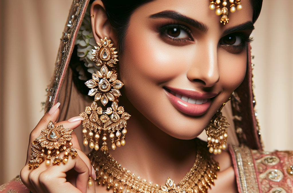 How do earrings complement other bridal jewelry pieces?