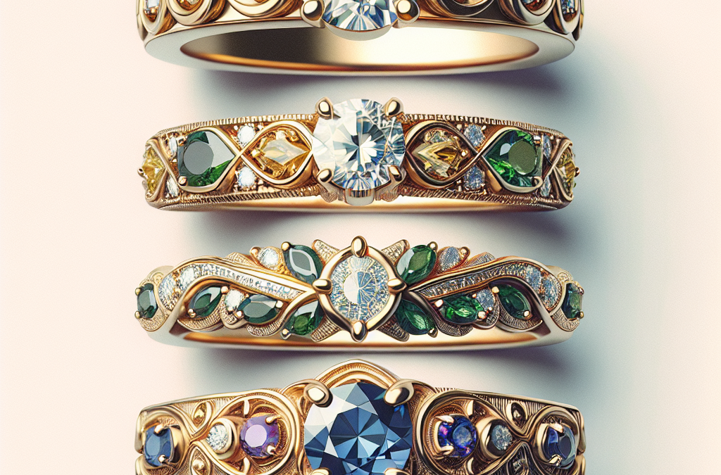 How do gemstones add character to wedding bands?