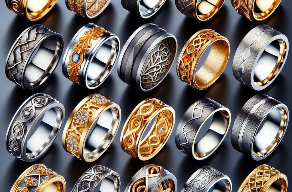 What designs make men’s wedding bands stand out?
