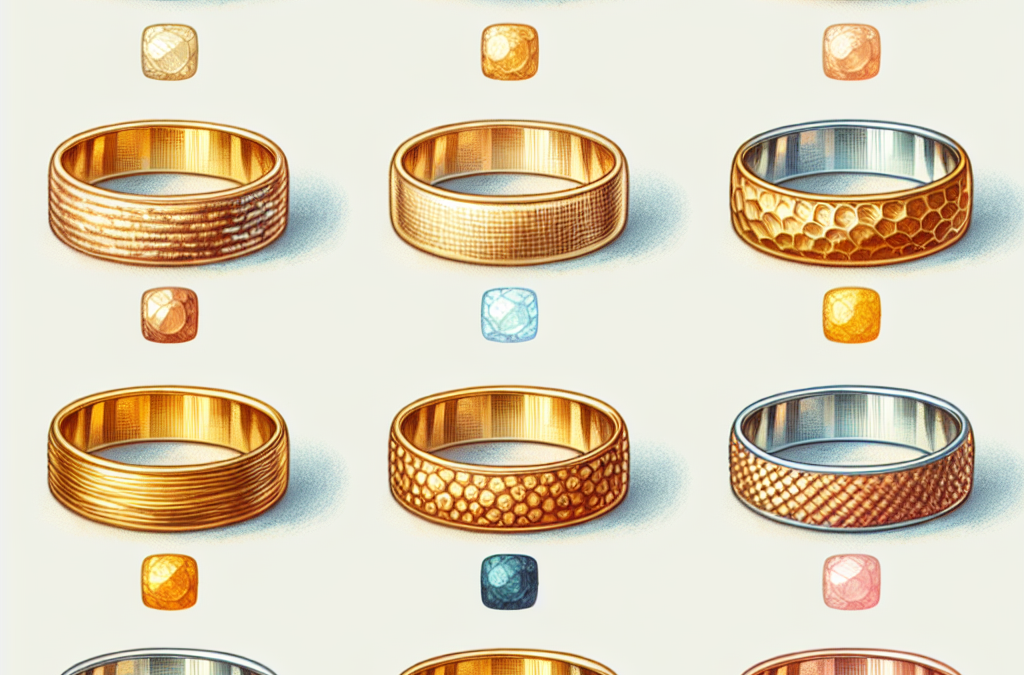 What finishes are common on wedding bands?