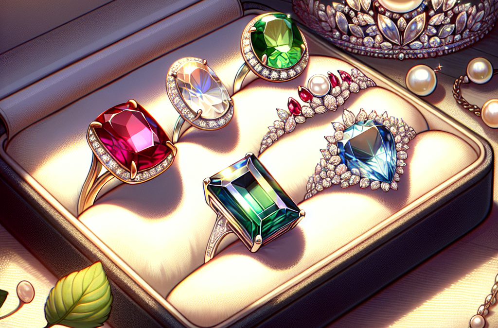 What gemstones besides diamonds are used in bridal jewelry?
