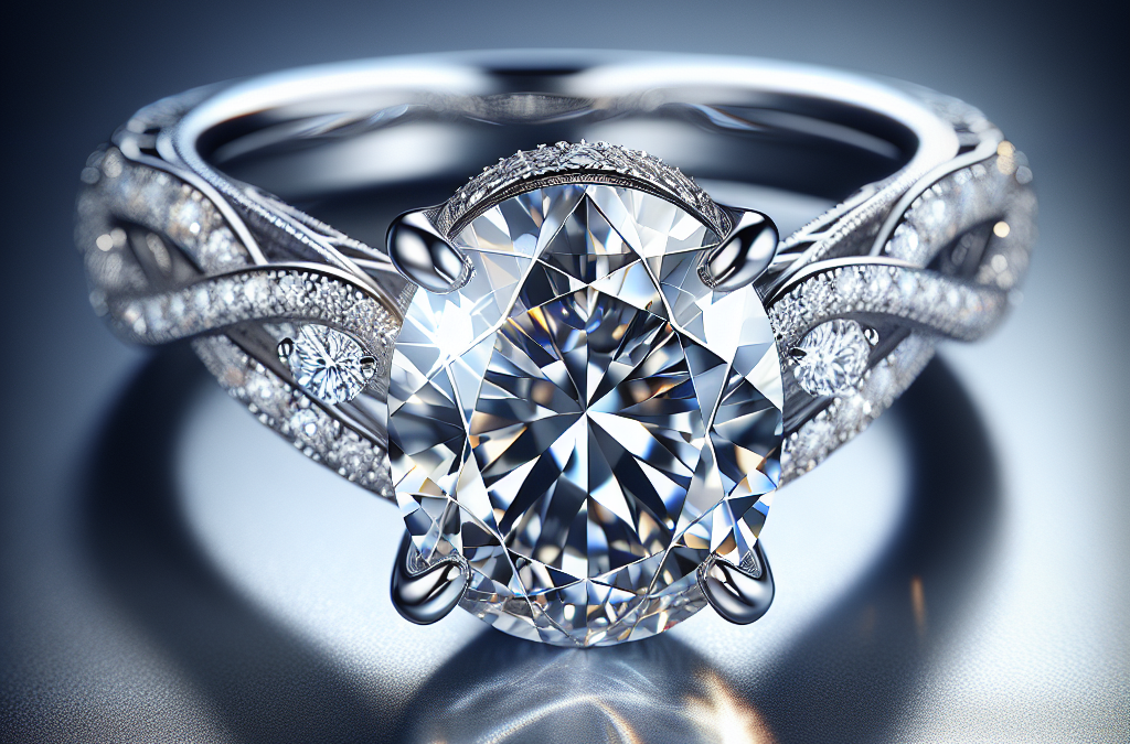 What is an oval lab grown diamond engagement ring?