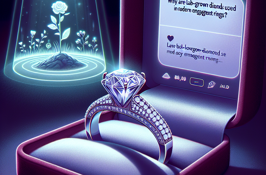 Why are lab grown diamonds used in modern engagement rings?
