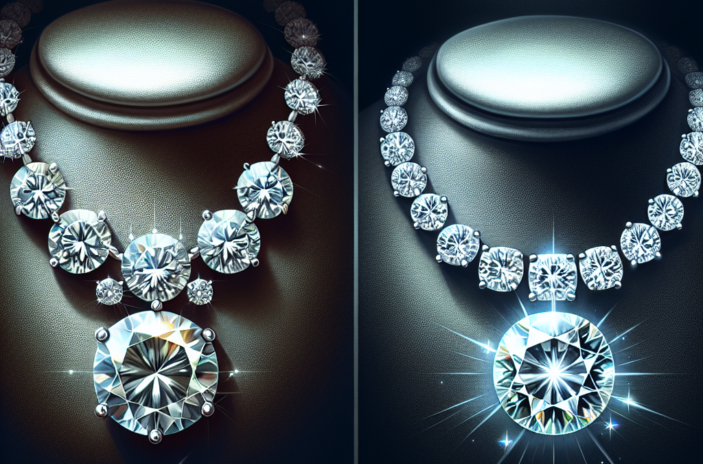 How do natural diamond necklaces compare to lab grown diamond necklaces?