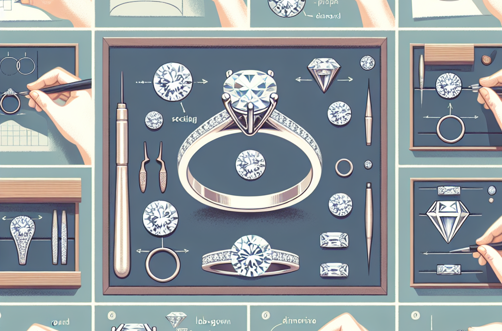 How to design custom rings with both lab grown and natural diamonds?