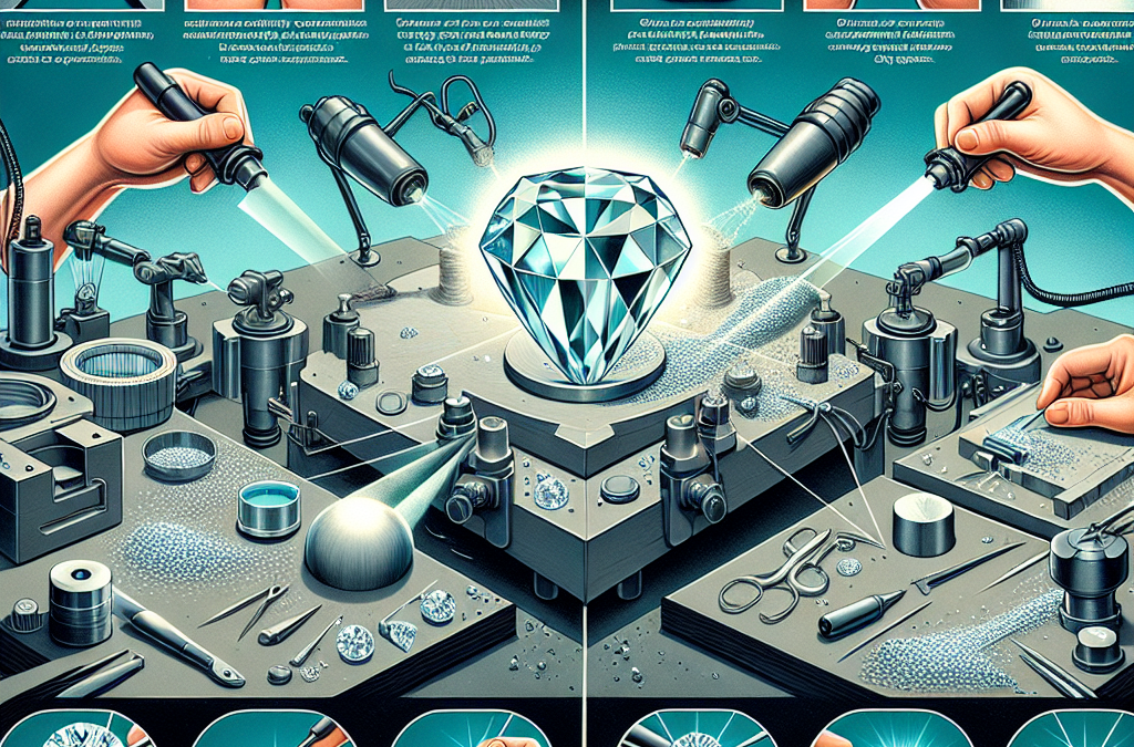 What are advanced cutting techniques for lab grown vs natural diamonds?