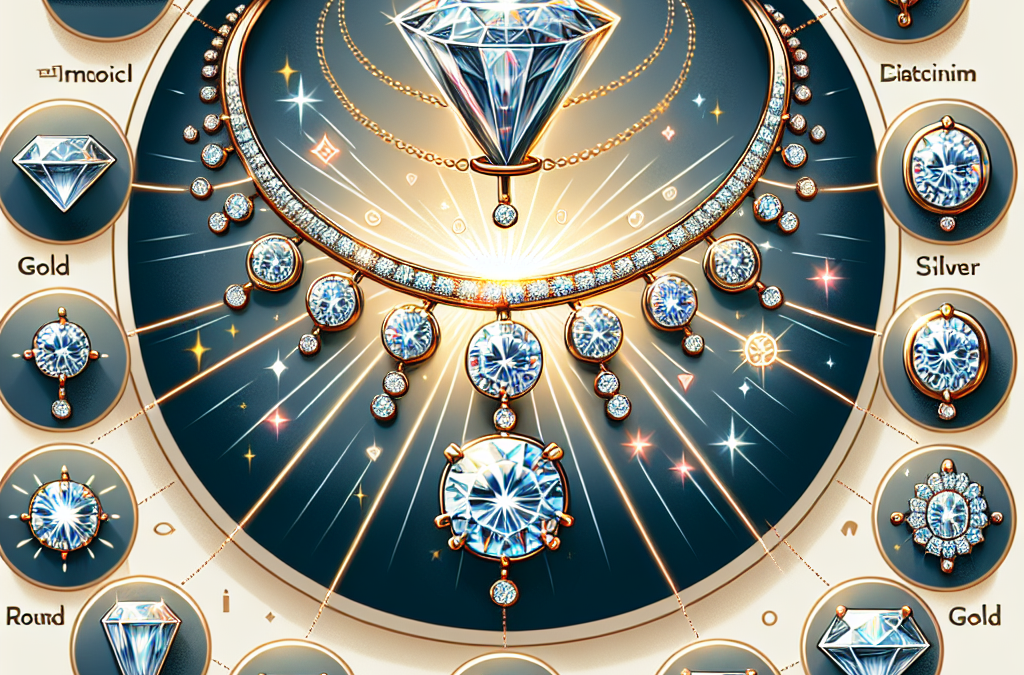 What settings enhance brilliance in lab grown diamond necklaces?